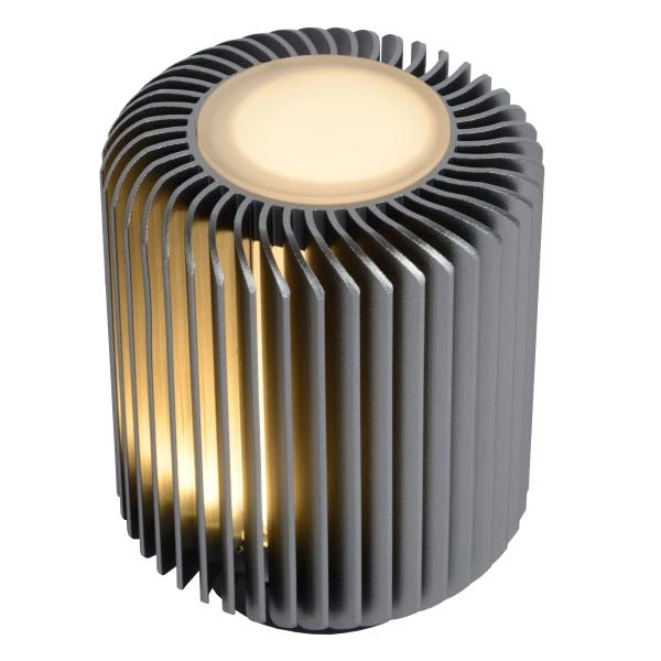 Lucide TURBIN - Lampe de table - Ø 10,6 cm - LED - 1x5W 3000K - Gris - détail 1